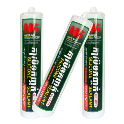 Ein guter Preis. Weißklares wasserdichtes Acetoxy-Säure-Silicon-Dichtungsmittel Badezimmerglas Online